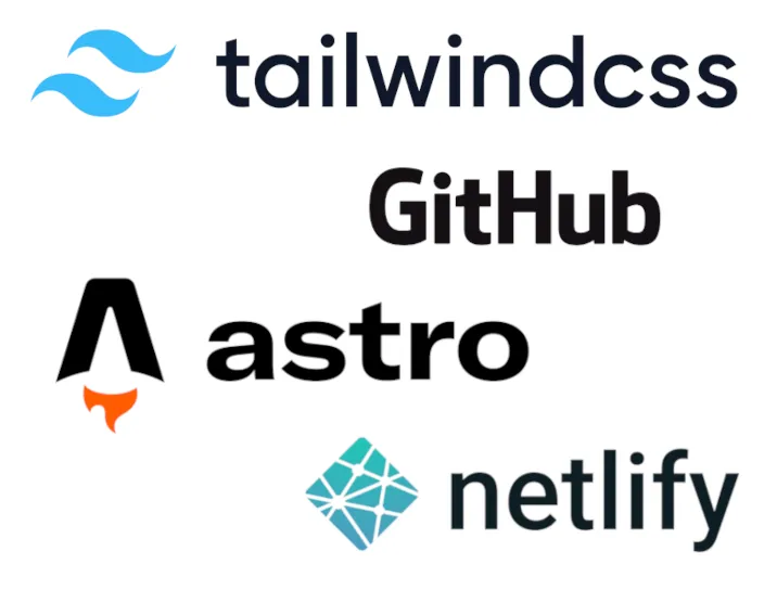 Eingesetzte Technologien: Astro, tailwind css, Netlify und GitHub